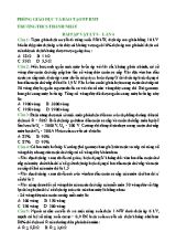 Bài tập ôn tập môn Vật lý Lớp 9  Lần 4  -Trường THCS Thành Nhất